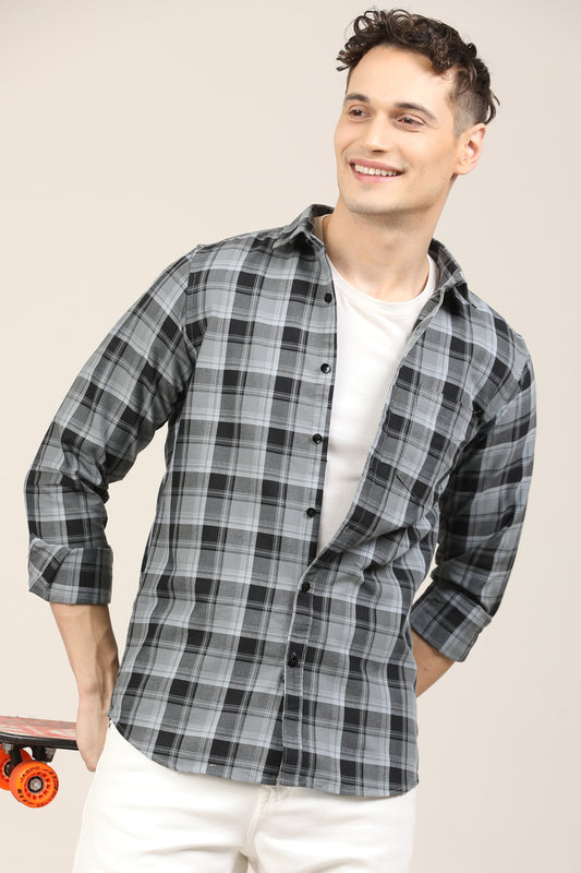 Charcoal Checks Shirt