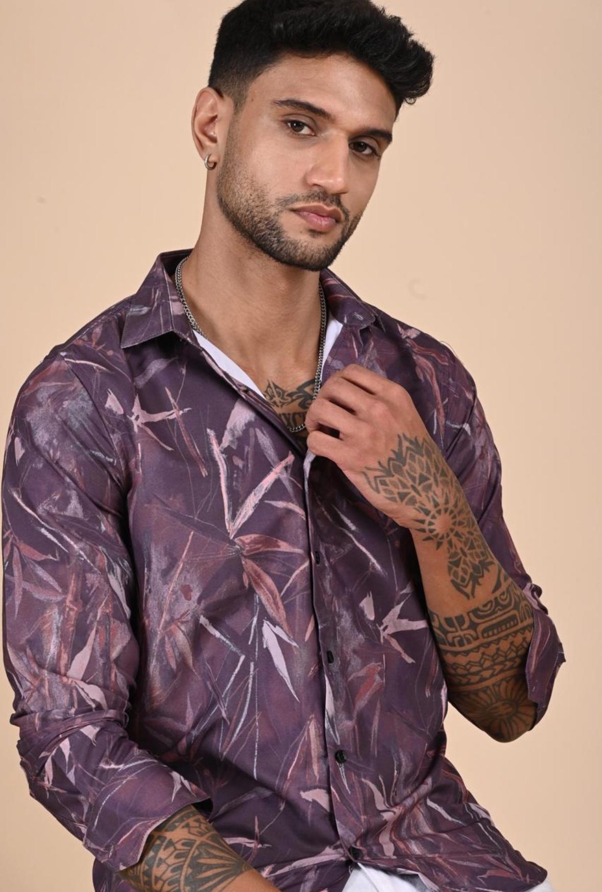 Brown Pink Digital Print