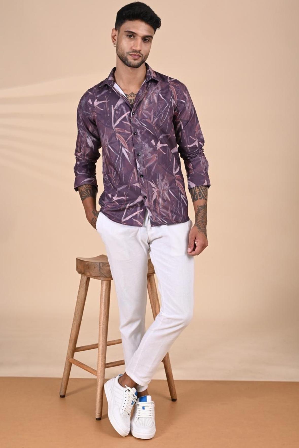 Brown Pink Digital Print